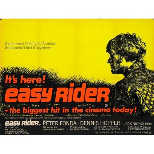 559. Full-Bleed Day-Glo British Quad (40" x 30"); Fine+ Folded ### EASY RIDER (1969)