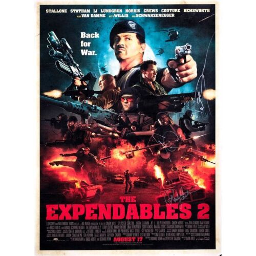 576. Cast-Autographed One Sheet (30" x 44") Signed by Terry Crews, Randy Couture and Dolph Lundgren (JSA COA); Special Edition Style; Fine+ Rolled ### THE EXPENDABLES 2 (2012)