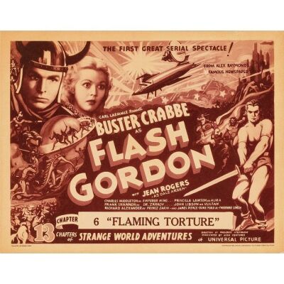 584. Title Lobby Card (11" x 14"); Chapter 6: "Flaming Torture"; Very Fine+ ### FLASH GORDON (1936)