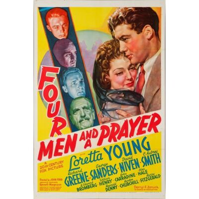 598. One Sheet (27" x 41"); From The Royal Theatre Collection; Style A; Very Fine Folded ### FOUR MEN AND A PRAYER (1938)