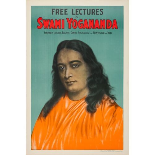 602. One Sheet (28" x 42"); From the Donna Hill Collection; Very Fine+ Rolled ### FREE LECTURES BY SWAMI YOGANANDA (c.1925)