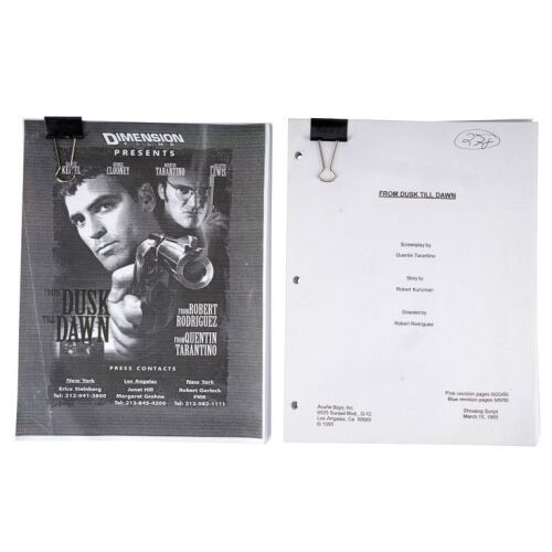 608. Final Shooting Script, Publicity Material (8.5" x 11"); Screenplay by Quentin Tarantino, Story by Robert Kurtzman; Fine ### FROM DUSK TILL DAWN (1996)