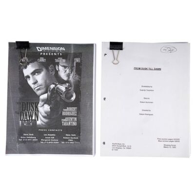 608. Final Shooting Script, Publicity Material (8.5" x 11"); Screenplay by Quentin Tarantino, Story by Robert Kurtzman; Fine ### FROM DUSK TILL DAWN (1996)