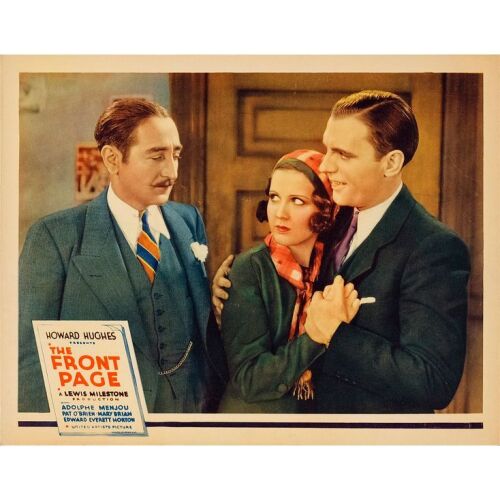 610. Lobby Card (11" x 14"); Very Fine+ ### THE FRONT PAGE (1931)