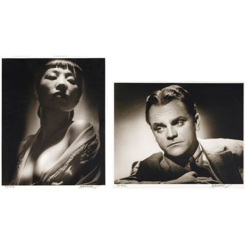 616. Double-Weight Matte Silver Prints (2) (22" x 26" (Cardboard Folio), 16" x 20" (Silver Prints) Signed by George Hurrell; Original Silver Prints (2); Very Fine+ ### GEORGE HURRELL LIMITED EDITION SILVER PRINTS (1980)
