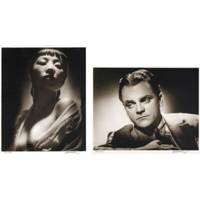 616. Double-Weight Matte Silver Prints (2) (22" x 26" (Cardboard Folio), 16" x 20" (Silver Prints) Signed by George Hurrell; Original Silver Prints (2); Very Fine+ ### GEORGE HURRELL LIMITED EDITION SILVER PRINTS (1980)