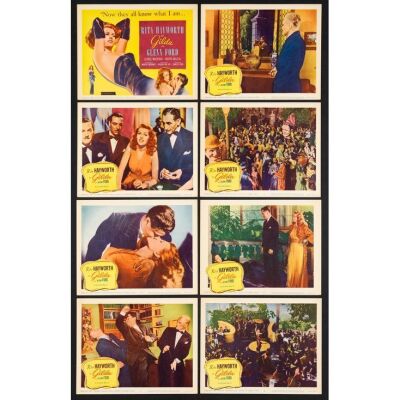 621. Lobby Card Set (8) (11" x 14"); Very Fine+ ### GILDA (R-1959)