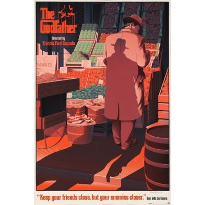 629. Limited Edition Screen Print (24" x 36") Signed by Laurent Durieux (Artist); Hand-Numbered Limited Edition (Regular Edition) #312/325; Very Fine+ Rolled ### THE GODFATHER (2014)