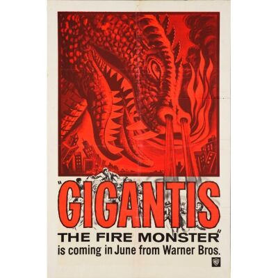 633. One Sheet (27" x 41"); Day-Glo Advance; Fine Folded ### GODZILLA RAIDS AGAIN: AKA GIGANTIS, THE FIRE MONSTER (1959)