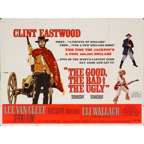 642. British Quad (40" x 30"); Fine+ Folded ### THE GOOD, THE BAD AND THE UGLY (1968)