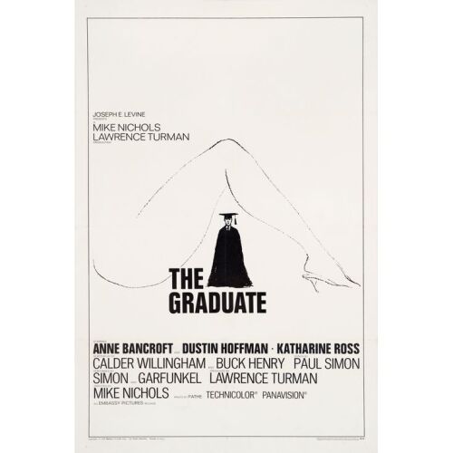 646. One Sheet (28" x 41"); Style B, First Release; Very Fine- on Linen ### THE GRADUATE (1967)