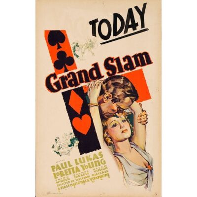 649. Window Card (14" x 22"); Very Fine- ### GRAND SLAM (1933)