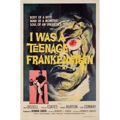 693. One Sheet (27" x 41"); Very Fine- ### I WAS A TEENAGE FRANKENSTEIN (1957)