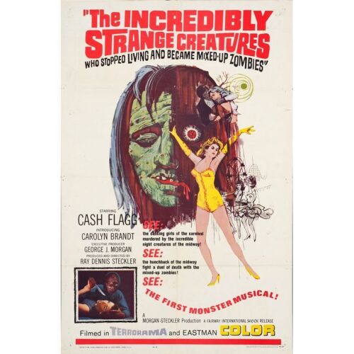 703. One Sheet (27" x 41"); Fine+ Folded ### THE INCREDIBLY STRANGE CREATURES WHO STOPPED LIVING AND BECAME MIXED-UP ZOMBIES (1964)