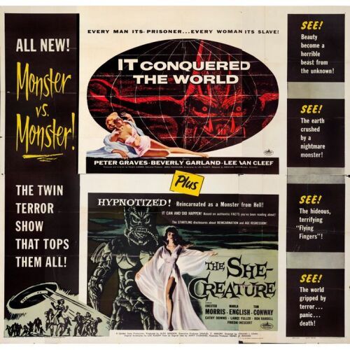 718. Six Sheet (79" x 79"); Double-Bill Poster; Fine+ Folded ### IT CONQUERED THE WORLD / SHE CREATURE, THE - COMBO (1956)