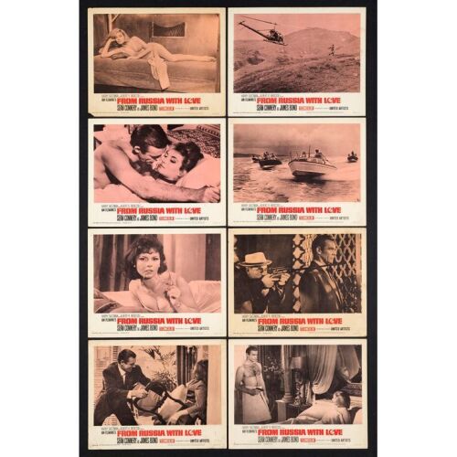 724. Lobby Card Set (8) (11" x 14"); Fine ### JAMES BOND: FROM RUSSIA WITH LOVE (1963)