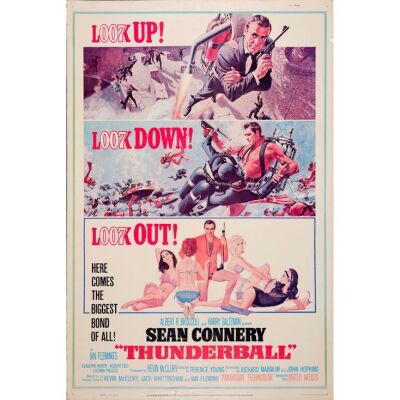 726. 40 x 60; Very Good on Foam Board ### JAMES BOND: THUNDERBALL (1965)