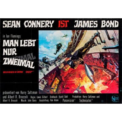 731. Full-Bleed German Two Panel (A00) (66" x 47"); Fine Folded ### JAMES BOND: YOU ONLY LIVE TWICE (1967)