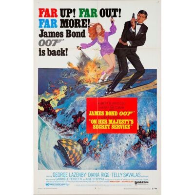 736. One Sheet (27" x 41"); Style B; Very Fine+ Folded ### JAMES BOND: ON HER MAJESTY'S SECRET SERVICE (1969)