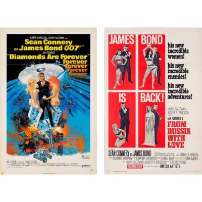 750. One Sheets (2) (27" x 41"); Style B ("Dr. No"); Fine- on Foam Board ### DR. NO / DIAMONDS ARE FOREVER (1962, 1971)