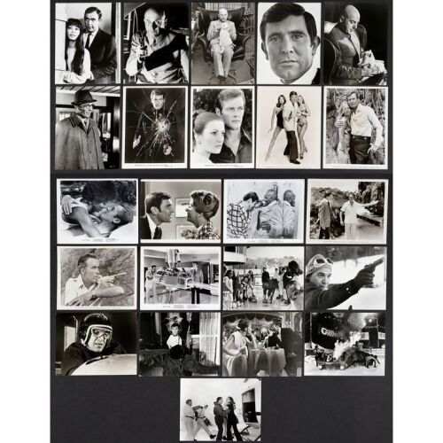 752. Vintage Original B&W Single-Weight and Double-Weight Glossy Photographs (8" x 10"); Very Fine ### JAMES BOND FRANCHISE (1967-1974)