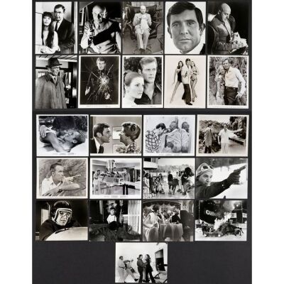 752. Vintage Original B&W Single-Weight and Double-Weight Glossy Photographs (8" x 10"); Very Fine ### JAMES BOND FRANCHISE (1967-1974)