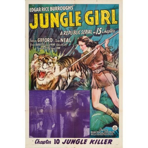 768. One Sheet (27" x 41"); From the Bradleigh Vinson Collection; Chapter 10: "Jungle Killer"; Very Fine- Folded ### JUNGLE GIRL (1941)