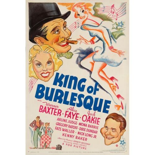 785. One Sheet (27" x 41"); Stone Lithograph; Very Good+ on Linen ### KING OF BURLESQUE (1936)