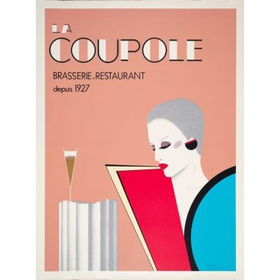 793. Advertising Poster (48" x 63") Signed by Gerard Courbouleix Deneriaz (AKA Razzia) (Beckett COA); Near Mint on Linen ### LA COUPOLE (1981)