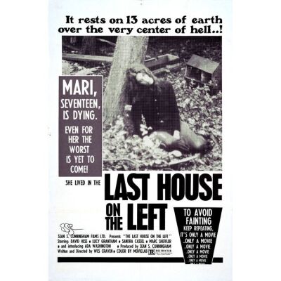 802. Director-Autographed One Sheet (27" x 41") Signed by Sean S. Cunningham (Director) (JSA COA); Very Fine- Folded ### THE LAST HOUSE ON THE LEFT (1972)
