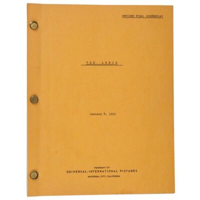 806. Revised Final Screenplay ("The Leech") (8.5" x 11"); Belonging to Actress Coleen Gray; Written by Ben Pivar, Francis Rosenwald, and David Duncan.; Very Fine- ### THE LEECH WOMAN (1960)