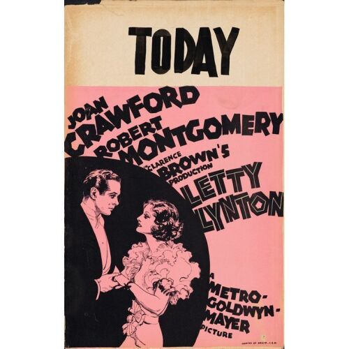 811. Window Card (14" x 22"); Fine+ ### LETTY LYNTON (1932)