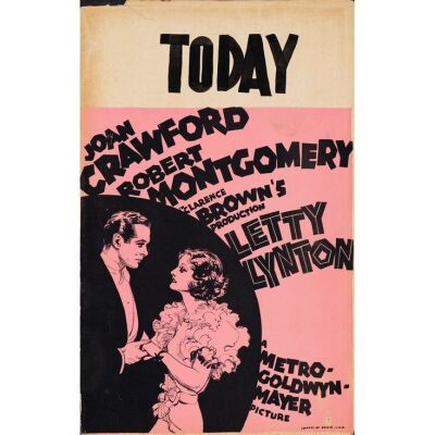 811. Window Card (14" x 22"); Fine+ ### LETTY LYNTON (1932)