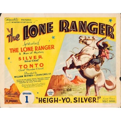 820. Title Lobby Card (11" x 14"); Episode 1: "Heigh-Yo, Silver!"; Fine ### THE LONE RANGER (1938)