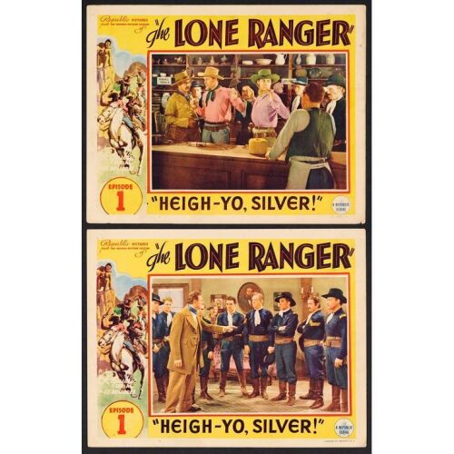 821. Lobby Cards (2) (11" x 14"); Episode 1: "Heigh-Yo, Silver!"; Fine ### THE LONE RANGER (1938)