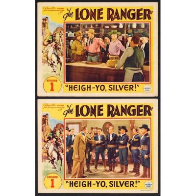 821. Lobby Cards (2) (11" x 14"); Episode 1: "Heigh-Yo, Silver!"; Fine ### THE LONE RANGER (1938)