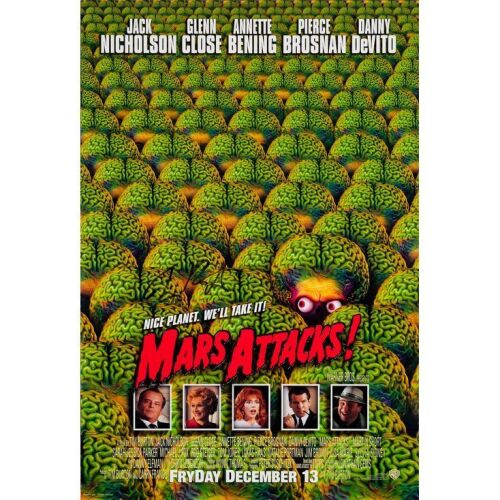 842. Full-Bleed One Sheet (27" x 40") Signed by Tim Burton (Beckett COA); Double-Sided Advance; Very Fine Rolled ### MARS ATTACKS! (1996)