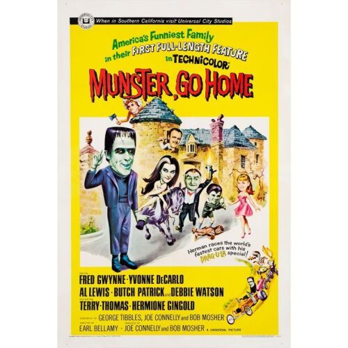875. One Sheet (27" x 41"); Very Fine- on Linen ### MUNSTER, GO HOME (1964)