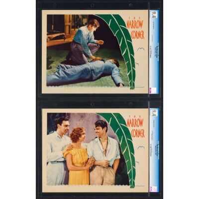 884. Lobby Cards (2) (11" x 14"); CGC-Graded 9.4; Near Mint ### THE NARROW CORNER (1933)