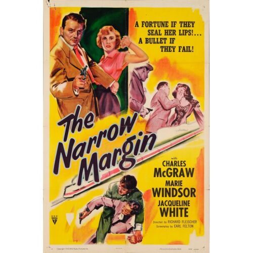885. One Sheet (27" x 41"); Style A; Very Fine- Folded ### THE NARROW MARGIN (1952)