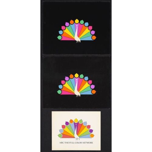 888. TELOPS Cards (3) (11" x 14" (2"), 8" x 10"); Very Fine+ ### NBC - NATIONAL BROADCASTING COMPANY (c.1960s)