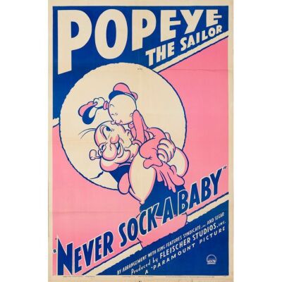 890. One Sheet (27" x 41"); Very Fine- Folded ### NEVER SOCK A BABY (1939)