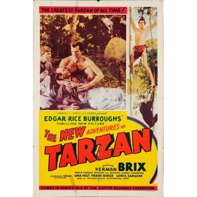891. One Sheet (27" x 41"); From the Bradleigh Vinson Collection; Very Good+ Folded ### THE NEW ADVENTURES OF TARZAN (1935)
