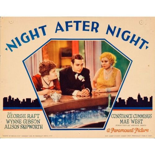 892. Lobby Card (11" x 14"); Fine+ ### NIGHT AFTER NIGHT (1932)