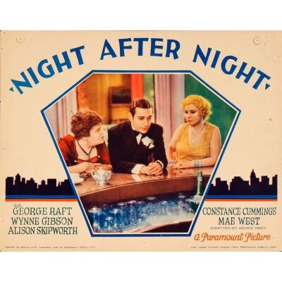 892. Lobby Card (11" x 14"); Fine+ ### NIGHT AFTER NIGHT (1932)