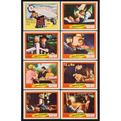 896. Lobby Card Set (8) (11" x 14"); Very Fine ### THE NIGHT OF THE HUNTER (1955)