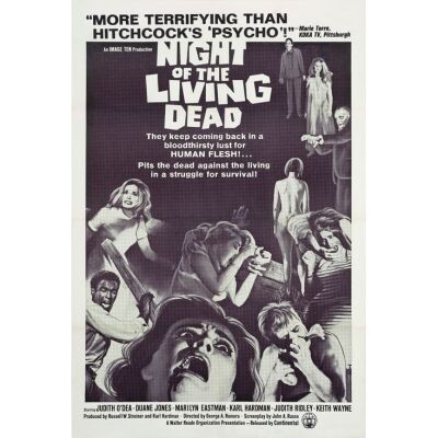 897. One Sheet (28" x 41"); Review Style; Very Fine- on Linen ### NIGHT OF THE LIVING DEAD (1968)