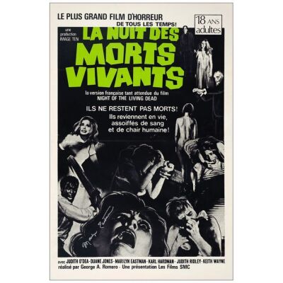 898. Canadian One Sheet (28" x 42") Signed by Marilyn Eastman; Very Fine- on Linen ### NIGHT OF THE LIVING DEAD (1968)