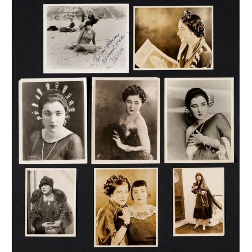 904. Vintage Original B&W Single-Weight and Double-Weight Photographs (8) (6" x 8", 8" x 9", 8" x 10") Signed by Nita Naldi (1) (Beckett COA); From the Donna Hill Collection; Single-Weight and Double- ### NITA NALDI (c.1920s)