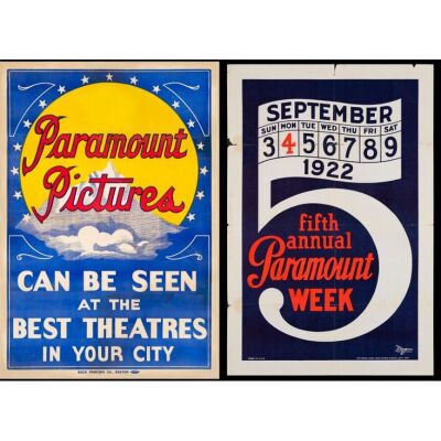 928. One Sheets (2) (29" x 42"); From the Donna Hill Collection; Very Good- on Linen ### PARAMOUNT PICTURES (c.1920s)